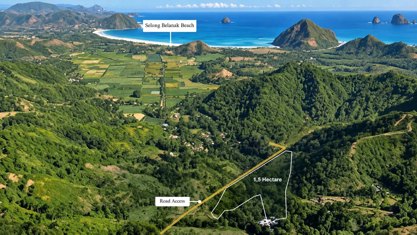 Lands for Sale in Selong Belanak, South Lombok - 3000-15427 sqm