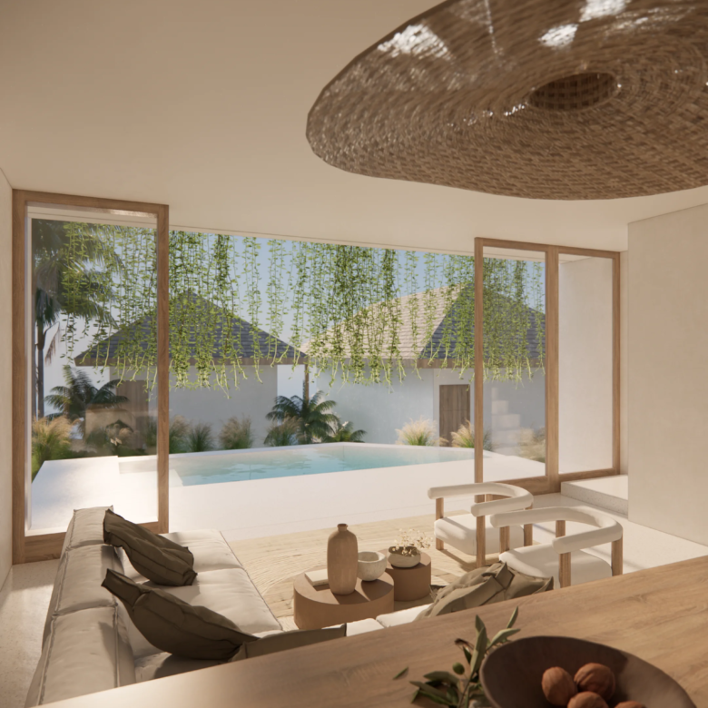 Interior rendering view of Lombok villa for sale endless summer