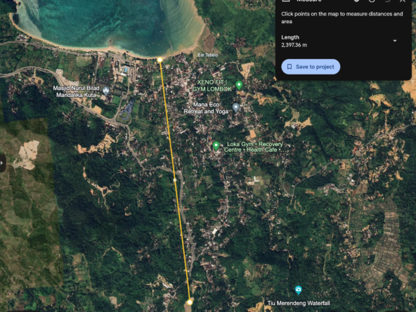 kuta lombok land for sale map view