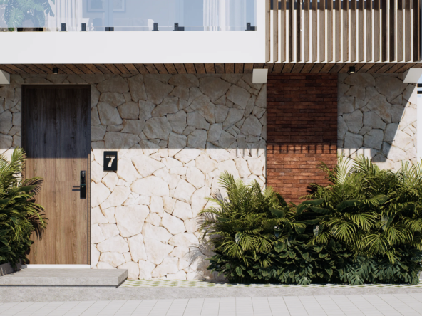 Entrance of the 3-Bedroom Modern Villas in Kerobokan - Bali