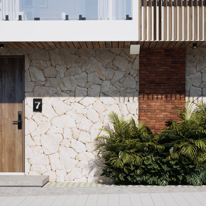 Entrance of the 3-Bedroom Modern Villas in Kerobokan - Bali