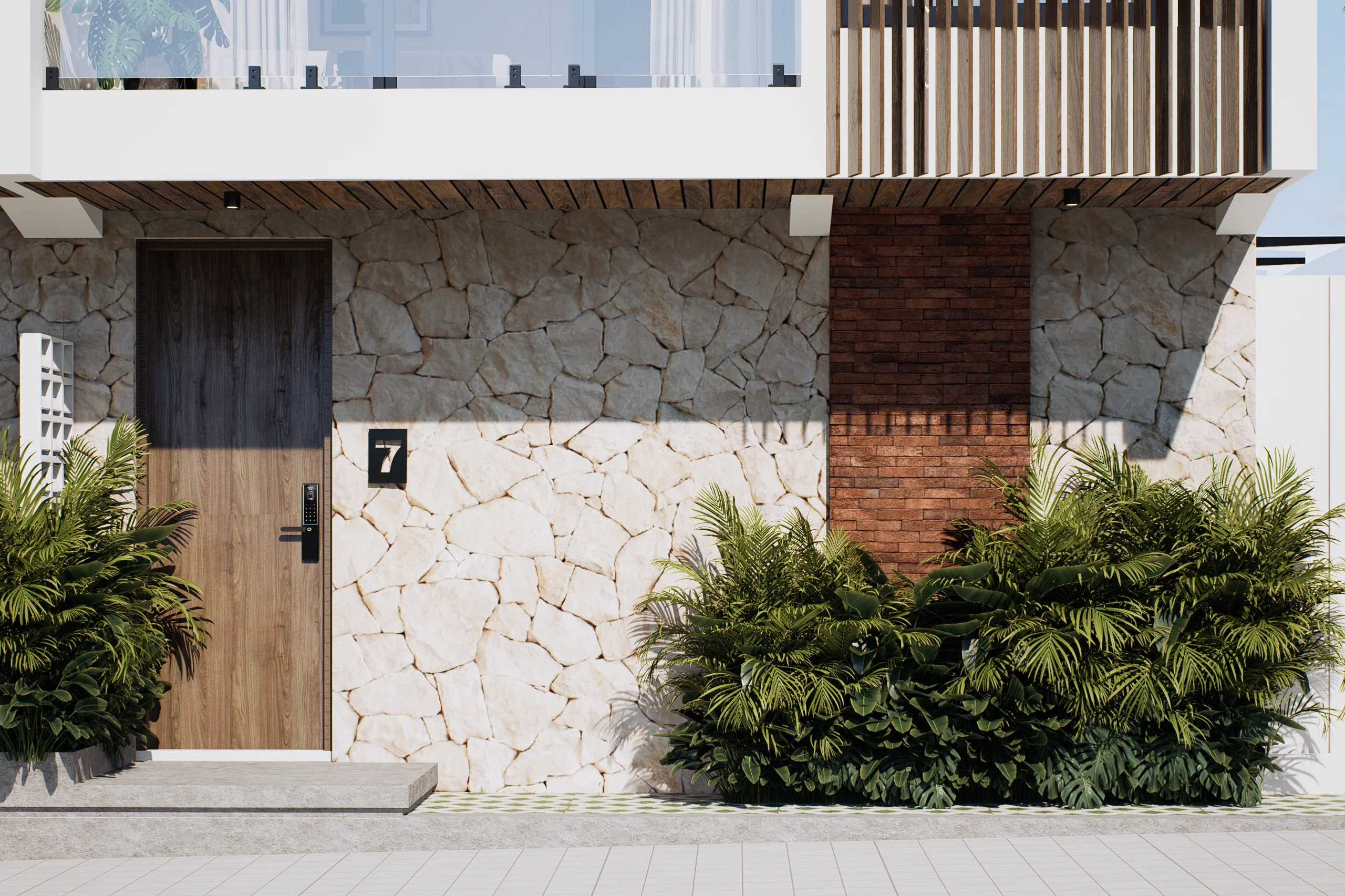 Entrance of the 3-Bedroom Modern Villas in Kerobokan - Bali