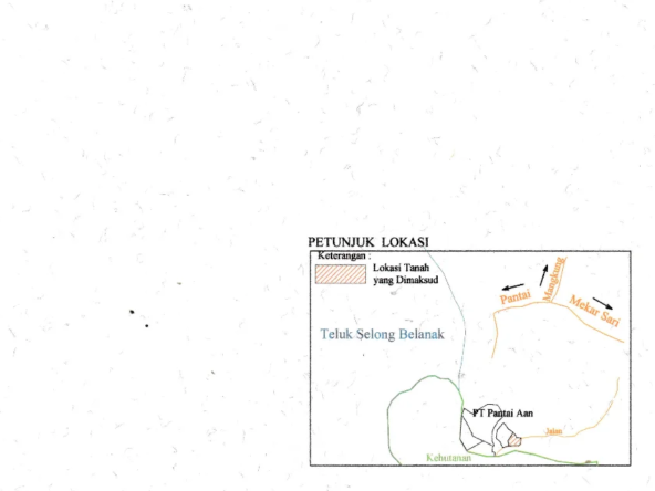 Selong Belanak Land for Sale map outline