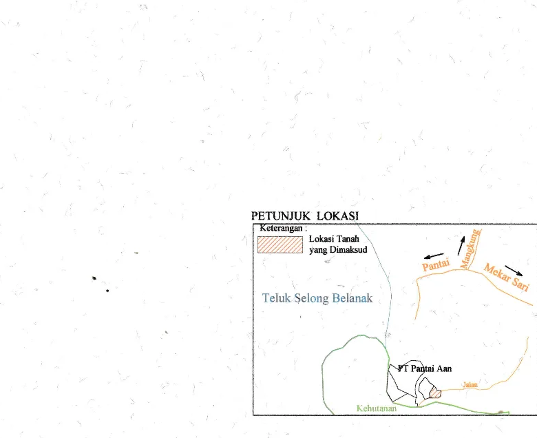 Selong Belanak Land for Sale map outline