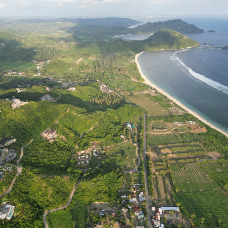 Aerial view of Tampah Beach Lombok