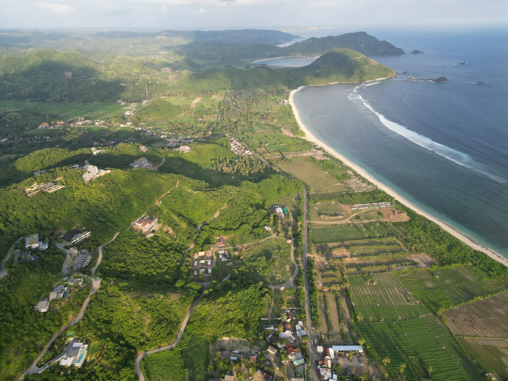 Aerial view of Tampah Beach Lombok