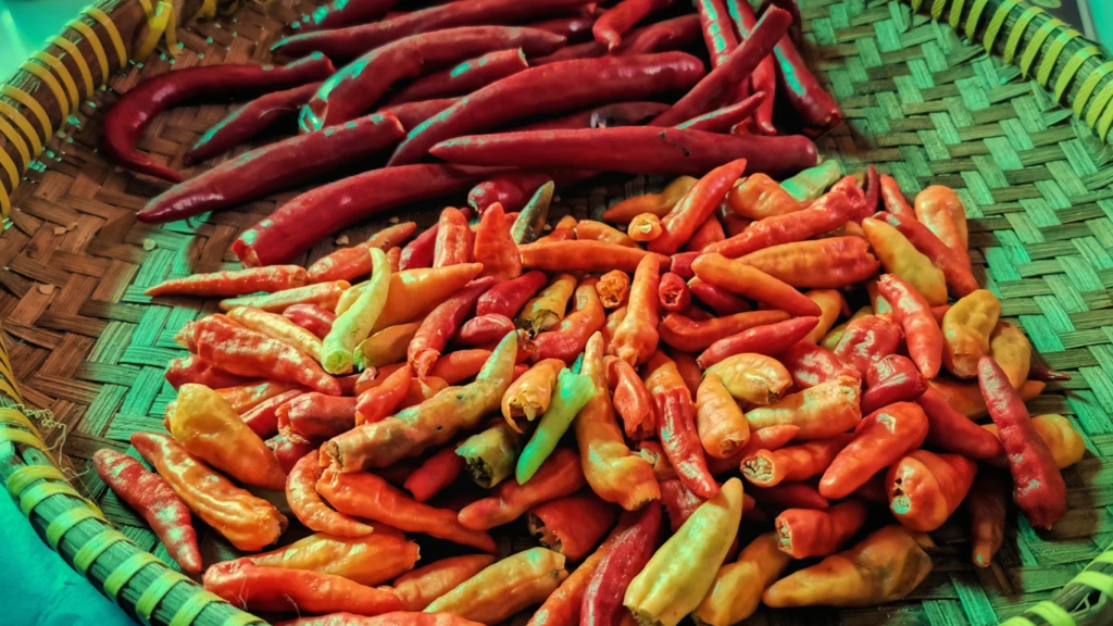 Chilis sold in Lombok Market