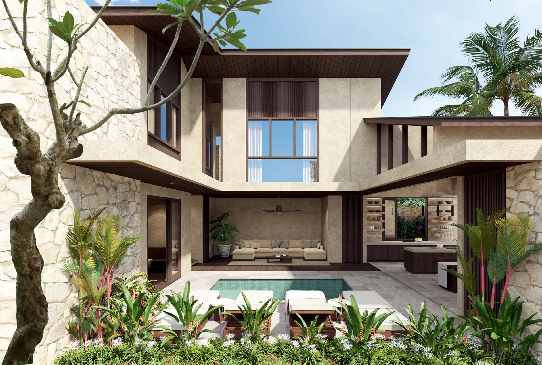 2 storey villa with private pool in Kuta Lombok