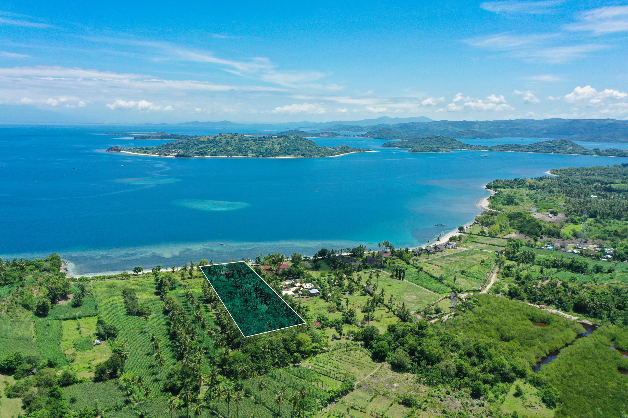 Beachfront land for sale in Sekotong - Lombok